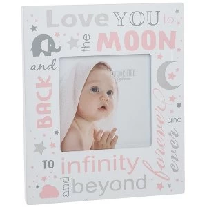 Love You to Moon Baby Girl Frame 4x4