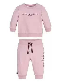 Tommy Hilfiger Baby Essential Crewneck Set - Pink, Size 6-9 Months