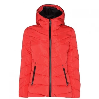 Dare 2b Swarovski Embellished Reputable Insulated Quilted Hooded Jacket - Red