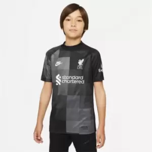 Nike Liverpool Home Goalkeeper Shirt 2021 2022 Junior - Black