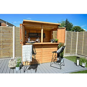 Forest Garden 6 x 3ft Shiplap Garden Bar Wood