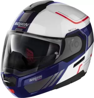 Nolan N90-3 Voyager N-Com Helmet, white-red-blue Size M white-red-blue, Size M