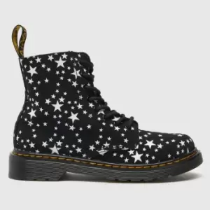 Dr Martens Black & Silver 1460 Pascal Girls Junior Boots