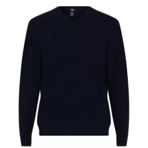 Callaway Long Sleeved V Neck Cashmere Jumper - Blue