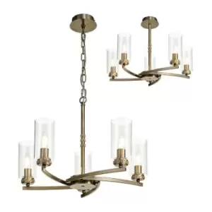 Luminosa Lighting - Ceiling Pendant, Semi Ceiling, 5 x E14, Antique Brass