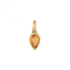 Gold Plated Birthstone November Citrine Pendant P5224