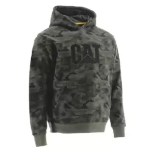 Caterpillar Mens Trademark Hooded Sweatshirt (L) (Night Camo)