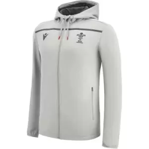 Macron Wales 22/23 Full Zip Hoodie Mens - Grey