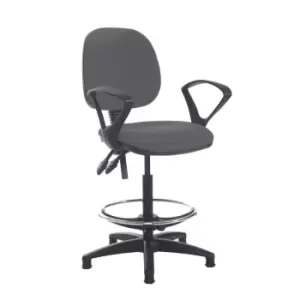 Dams MTO Jota Draughtsmans Chair with Fixed Arms - Panama Red