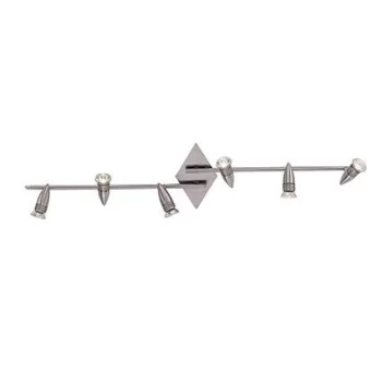 Alfa 6 Light Adjustable Spotlight Bar Nickel, GU10