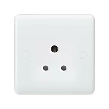 Curved Edge 5A Unswitched Round Pin Socket - Knightsbridge