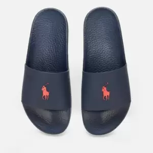 Polo Ralph Lauren Mens Slide Sandals - Navy/Red PP - UK 9