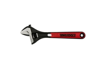 Teng Tools 4003IQ 8" Adjustable Wrench - 15° Jaw - Bi-Material Grip (28mm Cap)