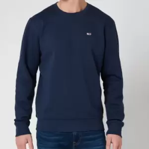 Tommy Jeans Mens Regular Fleece Crewneck Sweatshirt - Twilight Navy - S