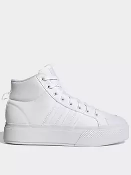 adidas Sportswear Bravada 2.0 Mid Platform Trainers - White, Size 3.5, Women