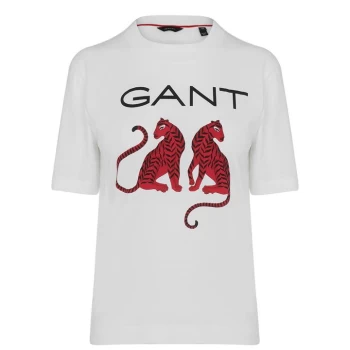 Gant Gant Tigress T Shirt Womens - White