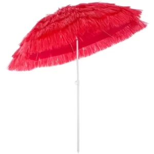 Garden Beach Sun Parasol Patio Umbrella Shade Hawaiian Outdoor Party New Tilt Red