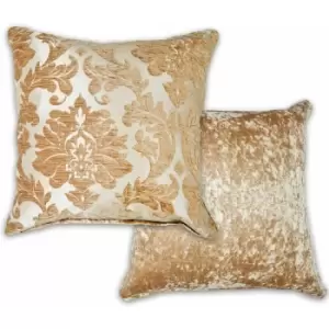 Emma Barclay Damask Chenille Jacquard Cushion Cover, Coffee, 43 x 43 Cm