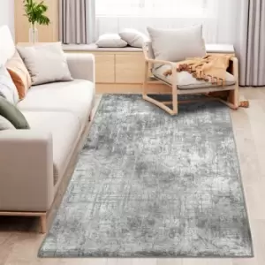 Homcom - Grey Rug, Modern Abstract Carpet for Living Room Bedroom, 150 x 80cm - Grey