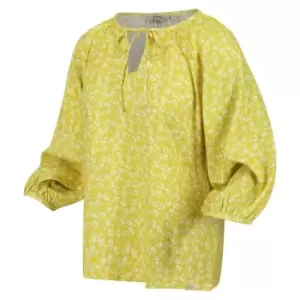 Regatta Orla Kiely Tie Neck Blouse - YellowPrsley