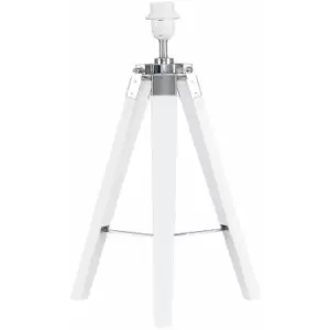 Minisun - Distressed Tripod Table Lamp Base - White