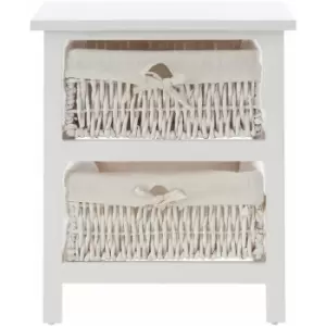 Premier Housewares White 2 Maize Baskets Storage Unit