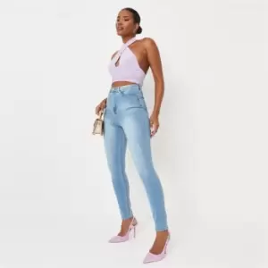 Missguided Sinner high waisted Jean - Blue