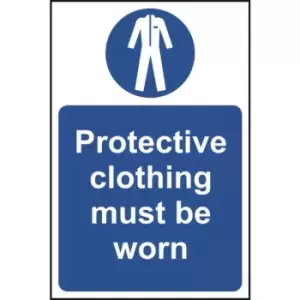 Protective Clothing Must Be Worn Sign - SAV (400 x 600mm)