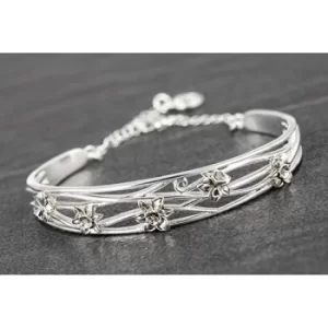 Botanical Silver Plated Narcissus Bangle