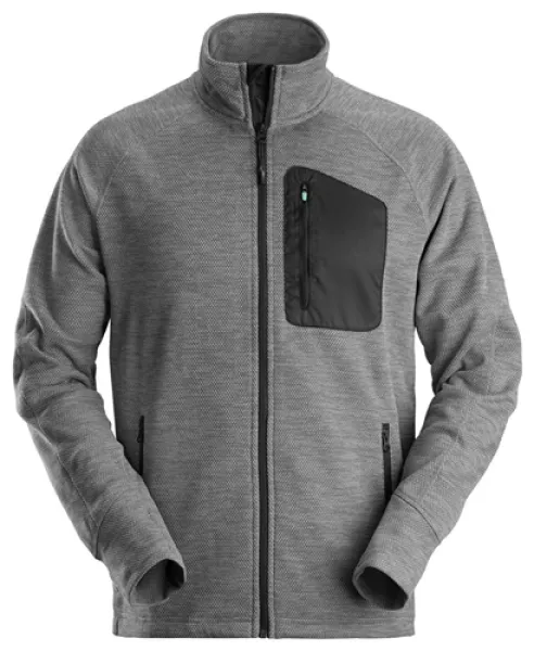 Snickers FlexiWork Fleece Jacket - Grey/Black - M