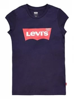 Levis Girls Short Sleeve Batwing T-Shirt - Navy, Size Age: 4 Years, Women