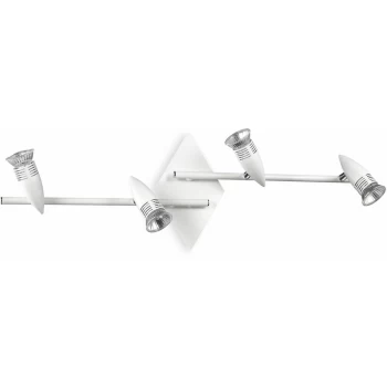 Ideal Lux Lighting - Ideal Lux Alfa - 4 Light Indoor Adjustable Wall Spotlight White, GU10