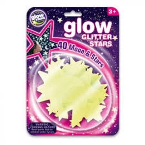 Brainstorm Glow Glitter Stars