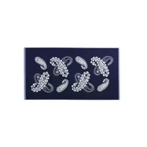 Helena Springfield Paisley Bath Mat, Blue