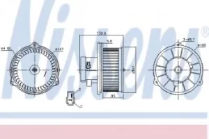 Nissens Interior Cabin Blower Fan 87160