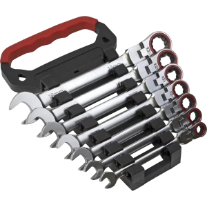 Sealey 7 Piece Flexi Head Ratchet Combination Spanner Set