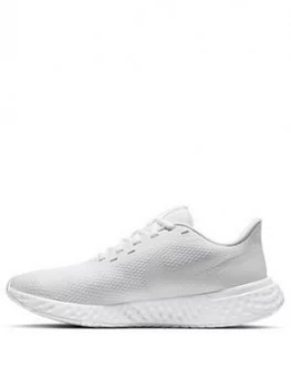 Nike Revolution 5 - White/White/White, Size 8, Women