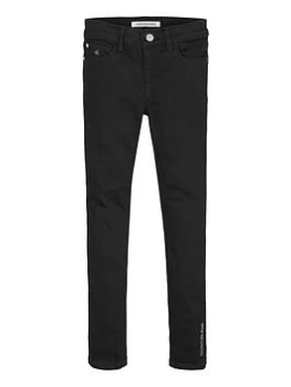 Calvin Klein Jeans Girls Stretch Skinny Jeans - Black, Size Age: 14 Years, Women