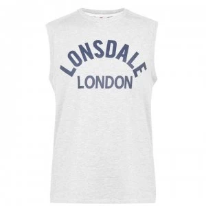 Lonsdale Box Tank Vest Mens - Grey Marl