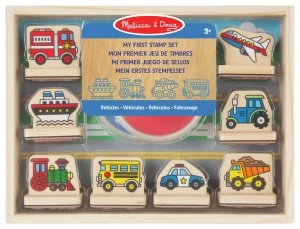 Melissa & Doug Vehicles My First Wooden Stamp Set