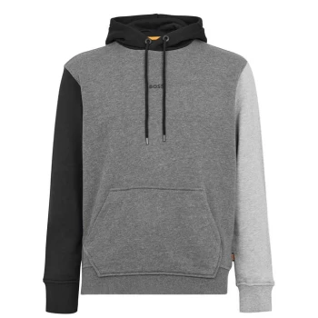 Boss Colour Block Hoodie - Grey