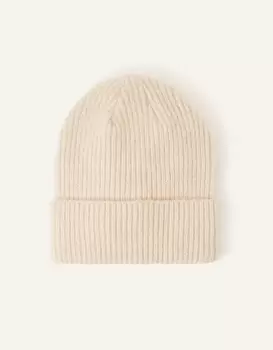 Accessorize Soho Knit Beanie Hat Natural, Size: 22x8cm