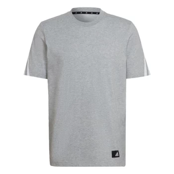 adidas Sportswear Future Icons 3-Stripes T-Shirt M - Medium Grey Heather / White