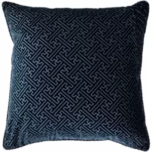 Paoletti Florence Cushion Cover (One Size) (Navy) - Navy