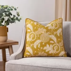 Chatsworth Heirloom Piped Cushion Saffron, Saffron / 43 x 43cm / Polyester Filled