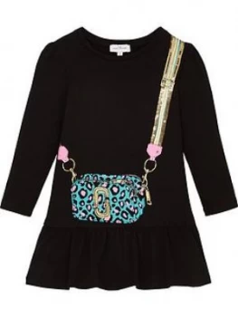 The Marc Jacobs Girls Trompe L'oeil Peplum Dress - Black, Size 12 Years, Women