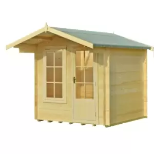 Shire 7 x 7ft Crinan Log Cabin Shed with Window - Garden & Outdoor