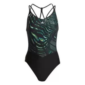 adidas Souleaf Graphic Swimsuit Womens - Black