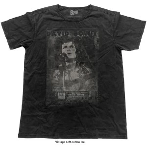 David Bowie - Live Vintage Unisex X-Large T-Shirt - Black