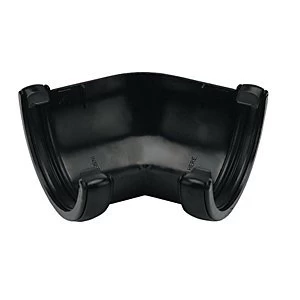 FloPlast RA2B Round Line Gutter 135 Deg Angle - Black